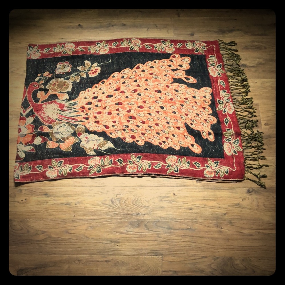 Gorgeous Large Peacock Scarf